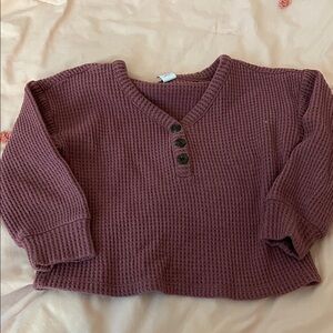 Old Navy Burgundy Waffle Knit One Piece